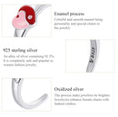 S925 Sterling Silver Gossip Graph Heart Women Open Ring