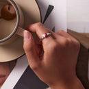 S925 Sterling Silver Gossip Graph Heart Women Open Ring