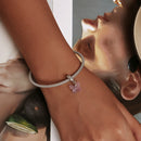 S925 Sterling Silver Glazed Butterfly Pendant DIY Bracelet Necklace Accessories