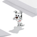 S925 Sterling Silver Cute Dog Beads DIY Bracelet Necklace Accessories