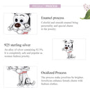 S925 Sterling Silver Cute Dog Beads DIY Bracelet Necklace Accessories