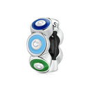 S925 Sterling Silver Colorful Devil Eye Beads DIY Bracelet Necklace Accessories