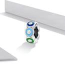 S925 Sterling Silver Colorful Devil Eye Beads DIY Bracelet Necklace Accessories