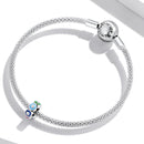 S925 Sterling Silver Colorful Devil Eye Beads DIY Bracelet Necklace Accessories