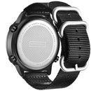 NORTH EDGE EVOQUE Solar Outdoor Waterproof Luminous Sports Nylon Strap Watch(Black)