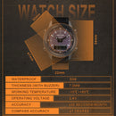 NORTH EDGE EVOQUE Solar Outdoor Waterproof Luminous Sports Nylon Strap Watch(Black)