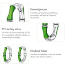 S925 Sterling Silver Bamboo Ear Buckle Women Earrings