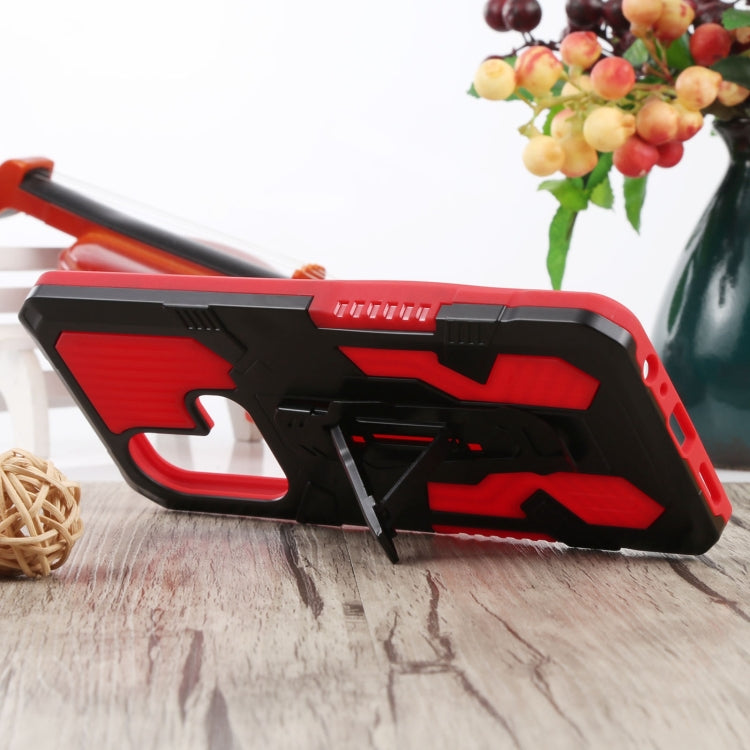 For Infinix Hot 11s Armor Warrior Shockproof PC + TPU Phone Case(Red)