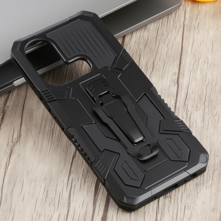 For Infinix Hot 11s Armor Warrior Shockproof PC + TPU Phone Case(Black)