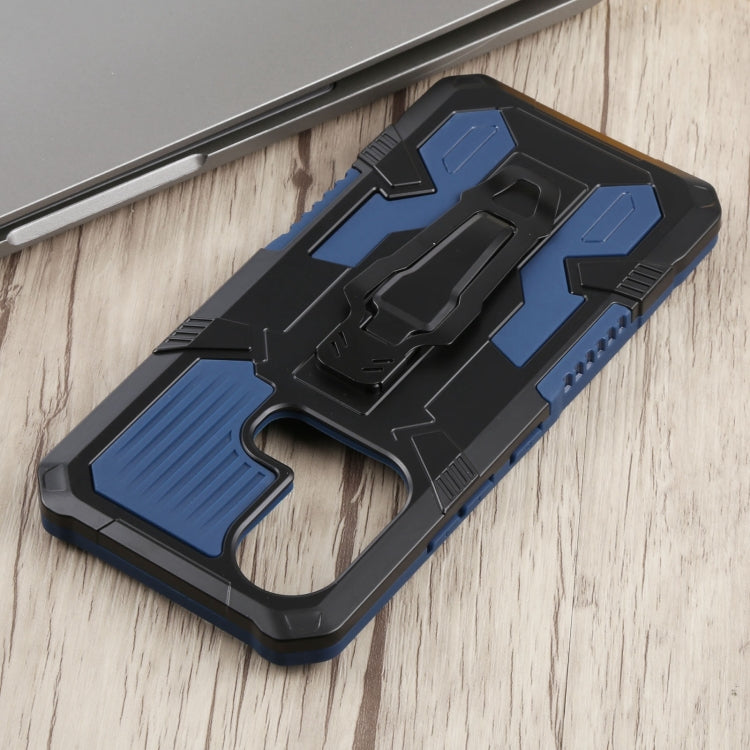 For Infinix Hot 11s Armor Warrior Shockproof PC + TPU Phone Case(Blue)