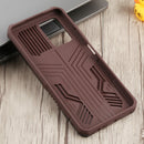 For Infinix Note 10 Pro Armor Warrior Shockproof PC + TPU Phone Case(Brown)