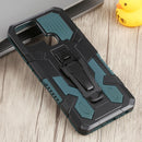 For Infinix Smart 6 Armor Warrior Shockproof PC + TPU Phone Case(Green)