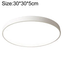 Macaron LED Round Ceiling Lamp, 3-Colors Light, Size:30cm(White)