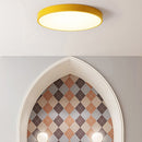 Macaron LED Round Ceiling Lamp, 3-Colors Light, Size:30cm(Blue)