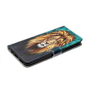 For Samsung Galaxy S22 5G Oil Embossed Pattern PU Leather Phone Case(Lion)