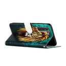 For Samsung Galaxy S22 5G Oil Embossed Pattern PU Leather Phone Case(Lion)