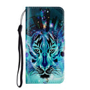 For Samsung Galaxy S22 5G Oil Embossed Pattern PU Leather Phone Case(Tiger)