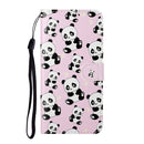 For Samsung Galaxy S22 5G Oil Embossed Pattern PU Leather Phone Case(Pandas)