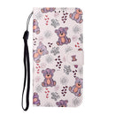 For Samsung Galaxy S22 5G Oil Embossed Pattern PU Leather Phone Case(Little Bear)