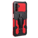 For Samsung Galaxy A13 5G Armor Warrior Shockproof PC + TPU Lanyard Phone Case(Red)