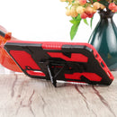 For Samsung Galaxy A13 5G Armor Warrior Shockproof PC + TPU Lanyard Phone Case(Red)