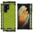 For Samsung Galaxy S22 Ultra 5G Honeycomb PC + TPU Phone Case(Green)