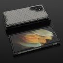 For Samsung Galaxy S22 Ultra 5G Honeycomb PC + TPU Phone Case(Black)