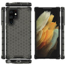 For Samsung Galaxy S22 Ultra 5G Honeycomb PC + TPU Phone Case(Black)