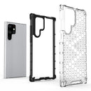 For Samsung Galaxy S22 Ultra 5G Honeycomb PC + TPU Phone Case(Black)