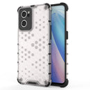 For OPPO Reno7 5G Honeycomb PC + TPU Phone Case(White)