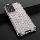 For OPPO Reno7 5G Honeycomb PC + TPU Phone Case(White)