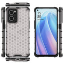 For OPPO Reno7 5G Honeycomb PC + TPU Phone Case(White)