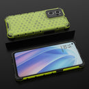 For OPPO Reno7 5G Honeycomb PC + TPU Phone Case(Green)
