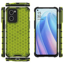For OPPO Reno7 5G Honeycomb PC + TPU Phone Case(Green)