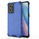 For OPPO Reno7 5G Honeycomb PC + TPU Phone Case(Blue)