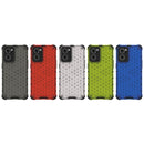 For OPPO Reno7 5G Honeycomb PC + TPU Phone Case(Blue)