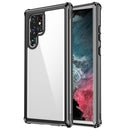 For Samsung Galaxy S22 Ultra 5G Waterproof Dustproof Shockproof Transparent Acrylic Protective Phone Case(Black)