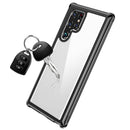For Samsung Galaxy S22 Ultra 5G Waterproof Dustproof Shockproof Transparent Acrylic Protective Phone Case(Black)