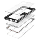 For Samsung Galaxy S22 Ultra 5G Waterproof Dustproof Shockproof Transparent Acrylic Protective Phone Case(Black)