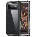 For Google Pixel 6 Waterproof Dustproof Shockproof Transparent Acrylic Protective Phone Case(Black)