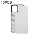 10 PCS 2D Blank Sublimation Phone Case For iPhone 13 Pro(Black)