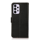 For Samsung Galaxy A73 5G KHAZNEH Side-Magnetic Litchi Genuine Leather RFID Phone Case(Black)
