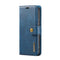 For Samsung Galaxy S22+ 5G DG.MING Crazy Horse Texture Detachable Magnetic Leather Phone Case(Blue)