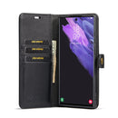For Samsung Galaxy S22 Ultra 5G DG.MING Crazy Horse Texture Detachable Magnetic Leather Phone Case(Black)