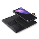 For Samsung Galaxy S22 Ultra 5G DG.MING Crazy Horse Texture Detachable Magnetic Leather Phone Case(Black)