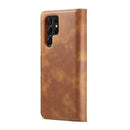 For Samsung Galaxy S22 Ultra 5G DG.MING Crazy Horse Texture Detachable Magnetic Leather Phone Case(Brown)
