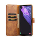 For Samsung Galaxy S22 Ultra 5G DG.MING Crazy Horse Texture Detachable Magnetic Leather Phone Case(Brown)