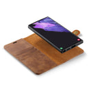 For Samsung Galaxy S22 Ultra 5G DG.MING Crazy Horse Texture Detachable Magnetic Leather Phone Case(Brown)