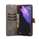 For Samsung Galaxy S22 Ultra 5G DG.MING Crazy Horse Texture Detachable Magnetic Leather Phone Case(Grey)
