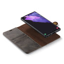 For Samsung Galaxy S22 Ultra 5G DG.MING Crazy Horse Texture Detachable Magnetic Leather Phone Case(Grey)